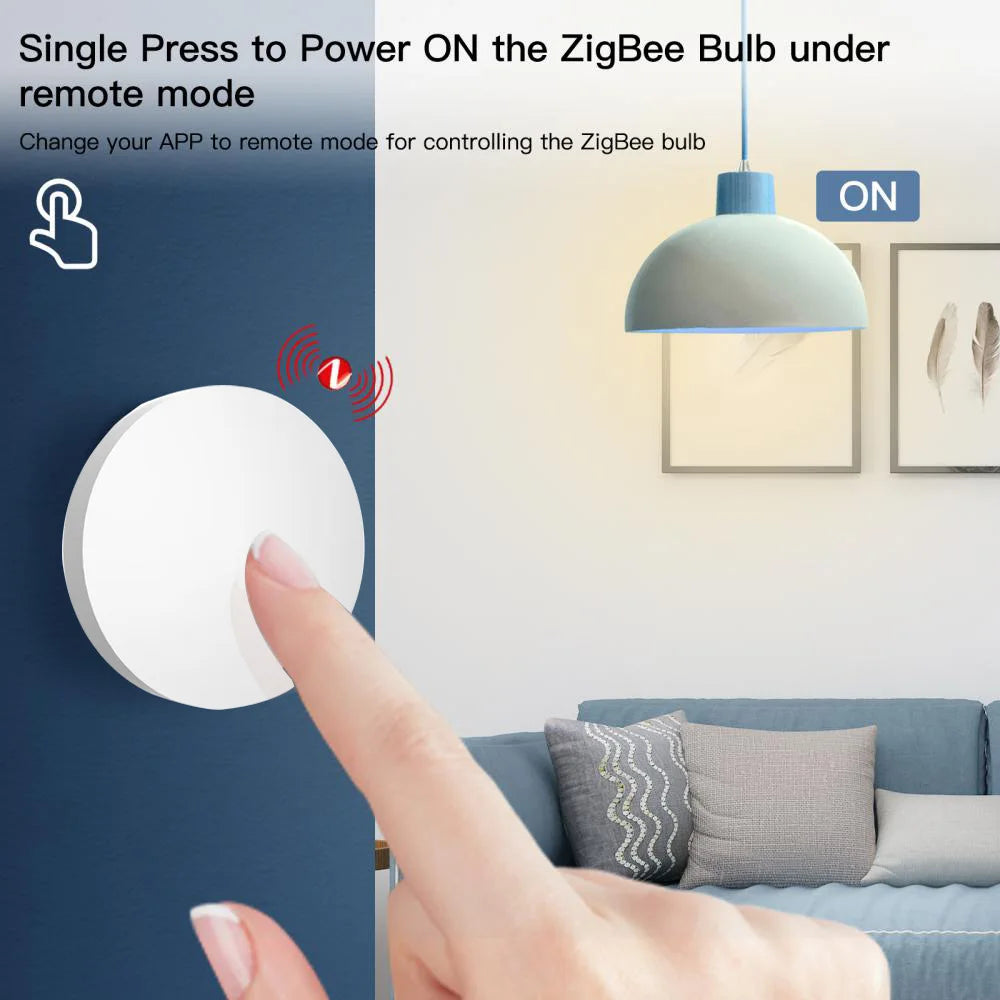 ZigBee Smart Button Scene Switch - Wireless Smart Home Remote Control Tidesmit