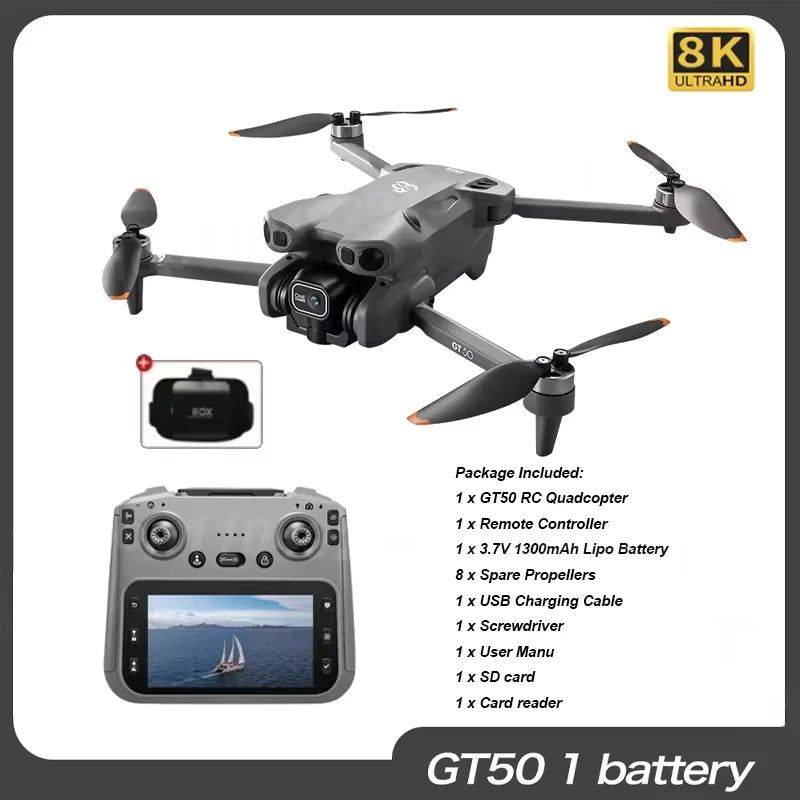Mini 4K Camera Drone With GPS and Obstacle Avoidance - Tidesmit Dark gray 8K 1B Tidesmit