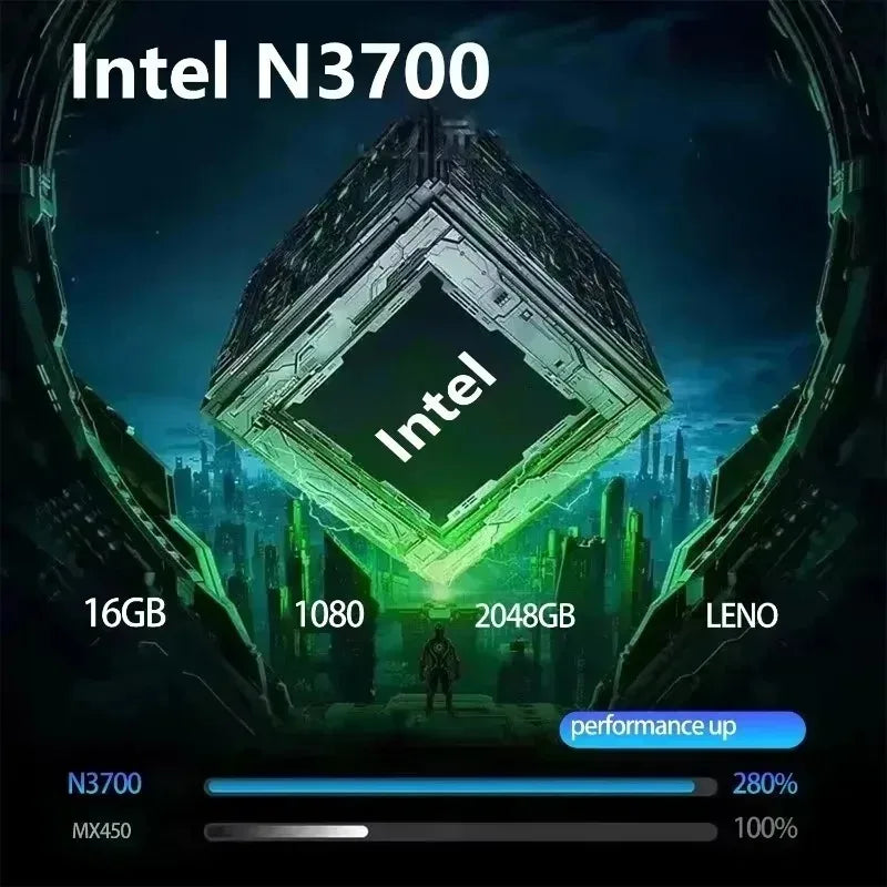 New Laptop Ultra Thin 14.1 Inch New Intel N3700 Win11 DDR4 2TB SSD 16GB/32GB RAM FHD Portable Business Office Notebook PC