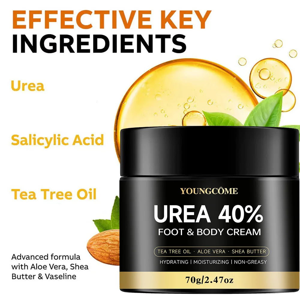 Urea 40% Cream for Cracked Heels and Dry Skin Repair - Tidesmit Scrubs Treatments Tidesmit