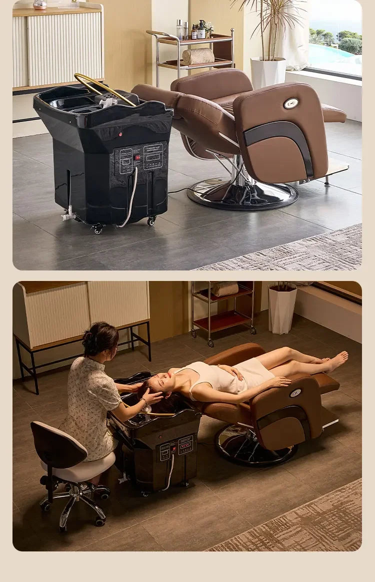 Portable Head Spa Bed with Water Tank - Adjustable Salon Shampoo Chair Massage Chairs Tidesmit