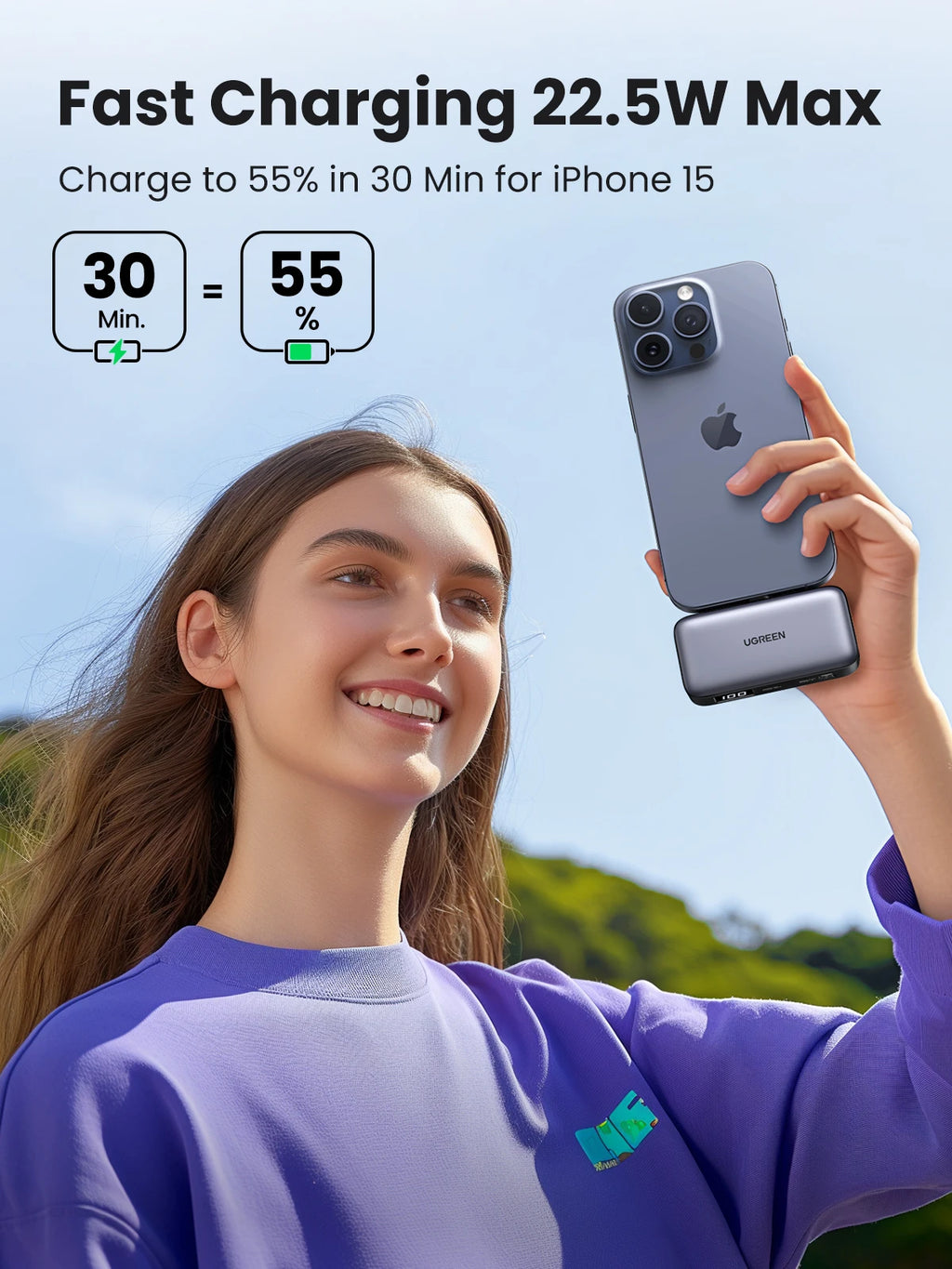 Tidesmit 5000mAh Portable Power Bank with USB-C PD Fast Charging Tidesmit