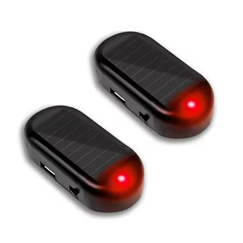 Solar Car Fake Security Light - Wireless LED Anti-Theft Warning System Red-2Pcs Tidesmit