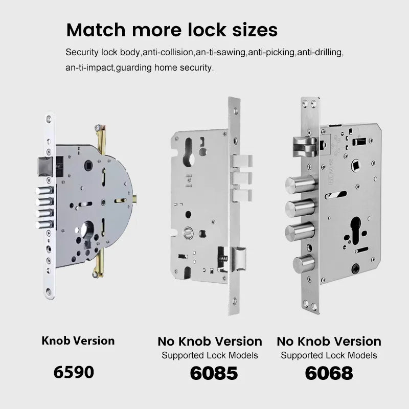 Waterproof  Smart Door Alexa Lock Israel 6590 Mortise Hebrew Tuya Smart Life APP Face Digital Door Lock With Camera