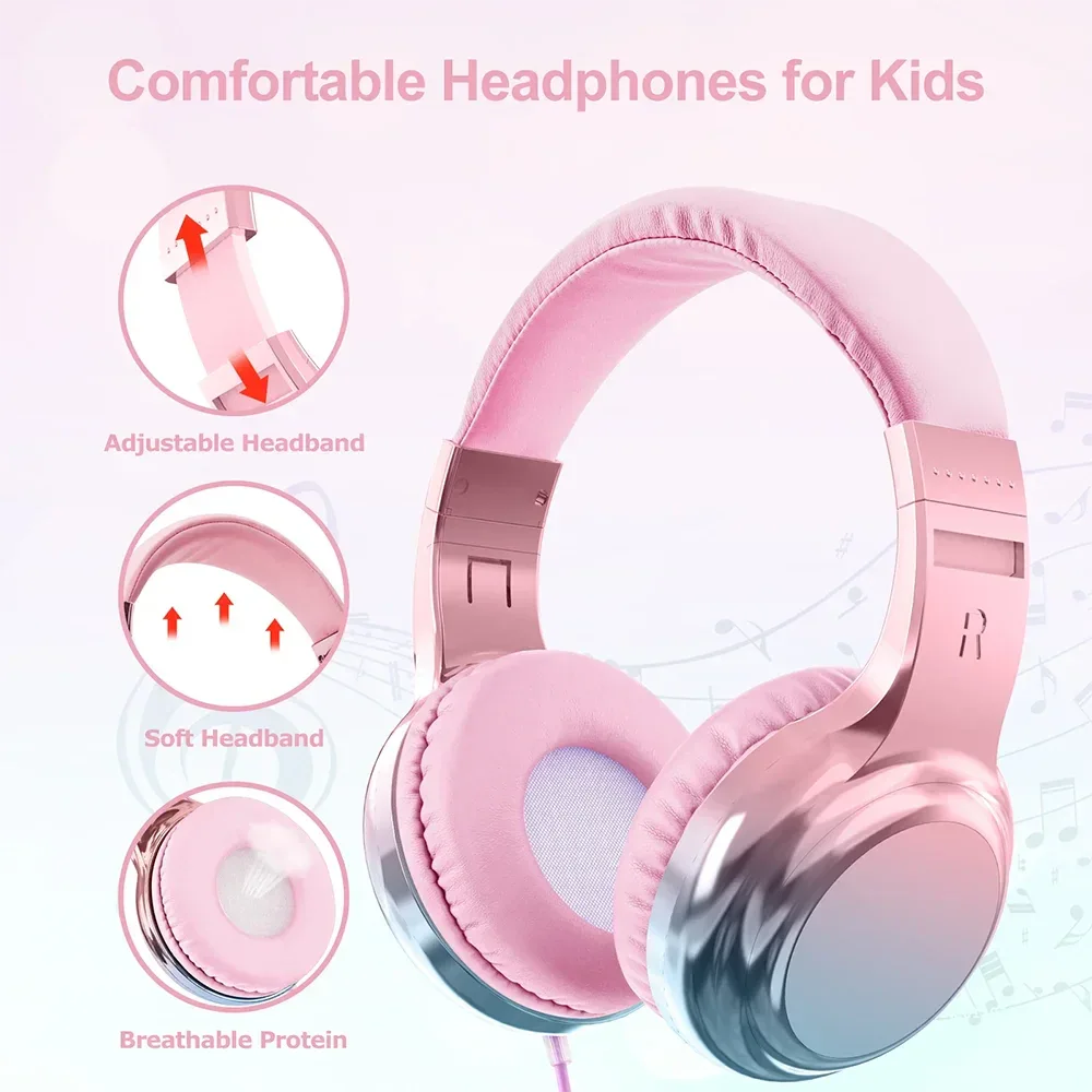 Tidesmit Kids Wired Headphones with Volume Limit and Built-in Mic Tidesmit