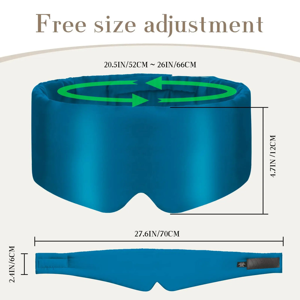 100% Mulberry Silk Sleep Mask Soft Padded Eyemask Eyeshade Blocking Light for Travel & Nap Comfortable Sleeping Eyepatch