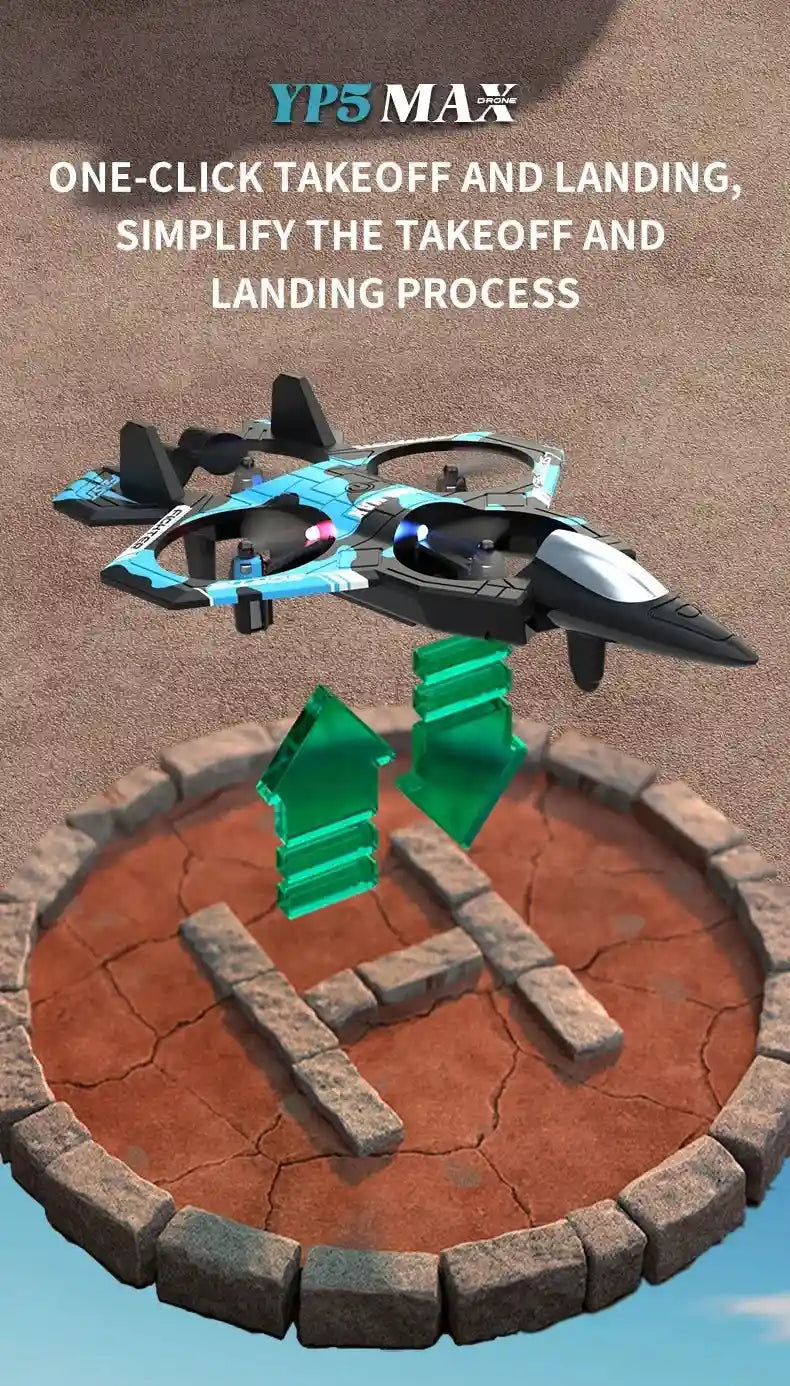 Remote Control Stunt Plane 4-Channel UAV - YP5 Stable Hover Model Tidesmit
