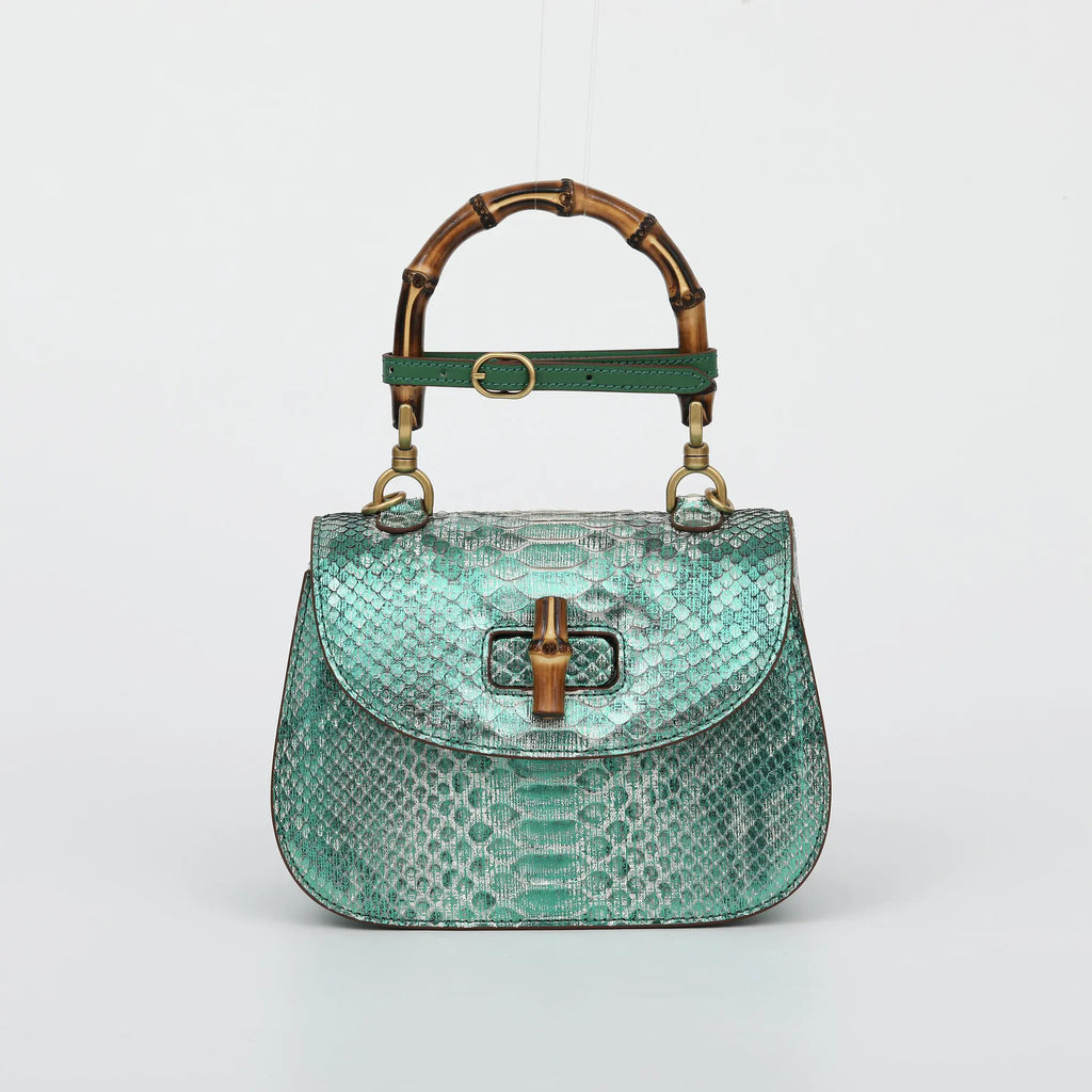 New Fashionable Women's Handbag Hand-held Bamboo Versatile Crossbody Bags Female Genuine Leather Handbags Woman Bags Top-handles