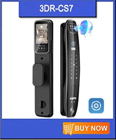 3D Face Real-time Intercom Smart Door Lock Palmar vein Camera Intelligent Fingerprint Password Biometric Electronic Key Unlock