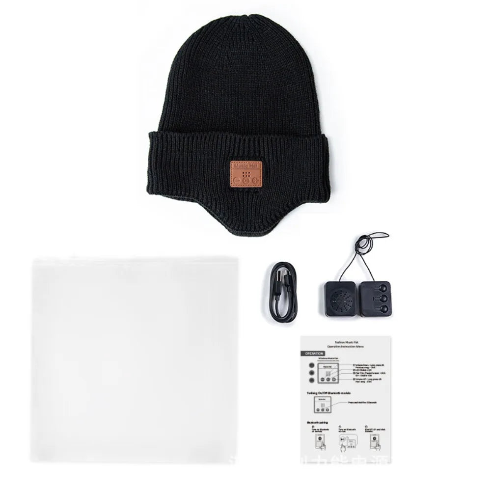 Bluetooth Beanie Hat with Stereo Speakers - Washable Wireless Headset Tidesmit