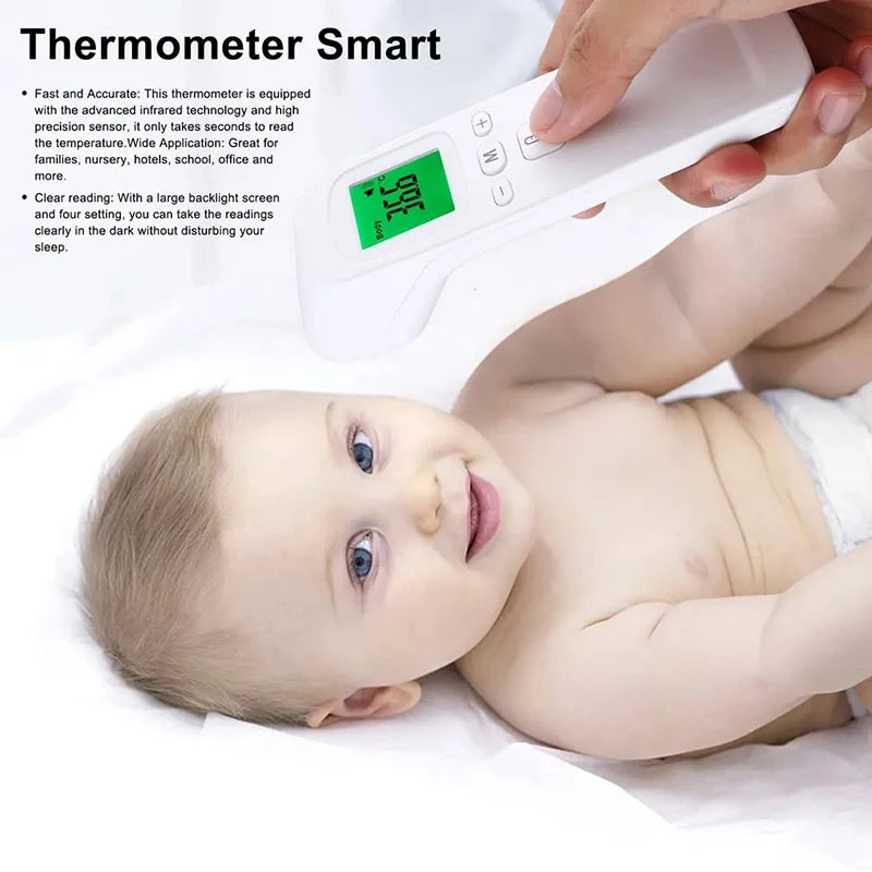 Medical Digital Infrared Forehead Thermometer with LED Display | Accurate Body Temperature Fever Check for Adults and Babies