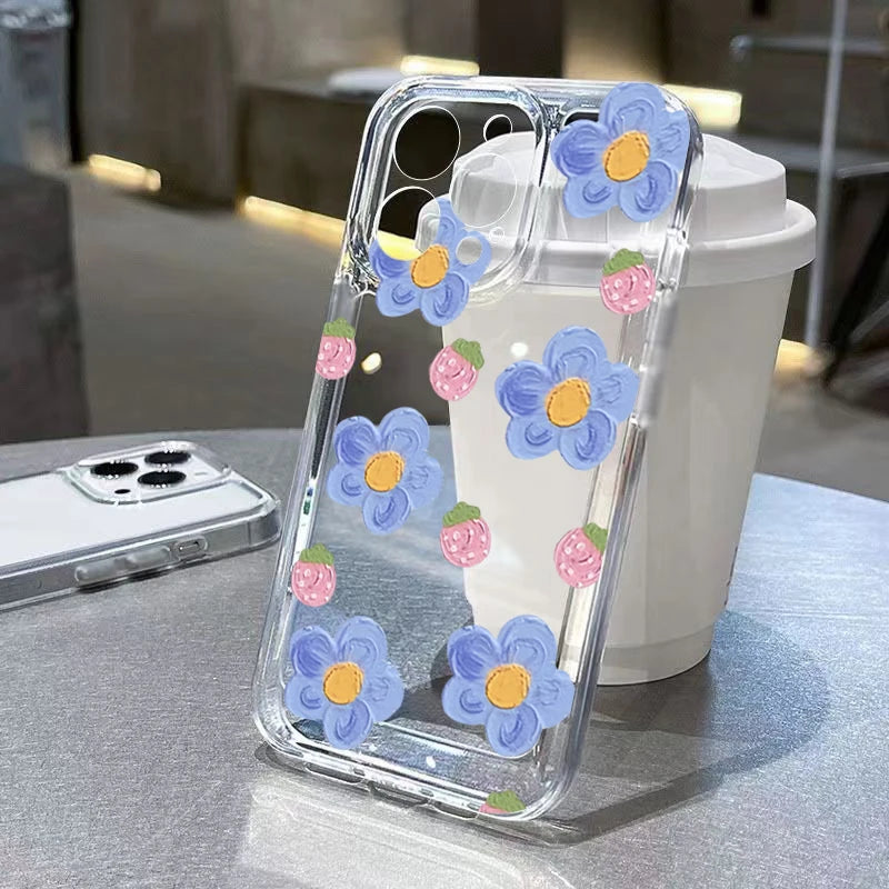 Redmi Note 14 Clear Case | Jasmine Floral Shock-Absorbing Slim Fit Cover 4 Tidesmit