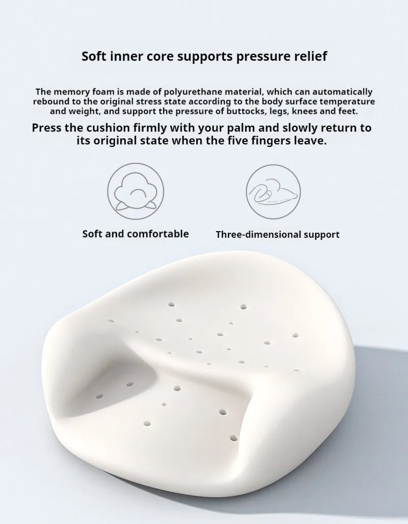 Ergonomic Meditation Cushion 60x60x22cm Memory Foam Floor Seat Pillow for Tailbone & Hip Support Comfortable Yoga Floor Chair
