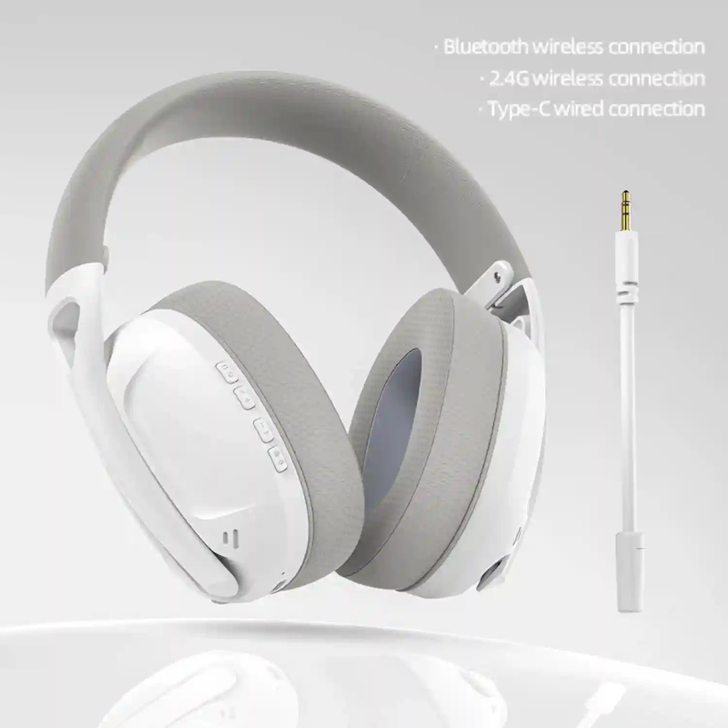 Wireless Gaming Headset 185g – Lightweight Over-Ear Audio L80 White China Mainland Tidesmit