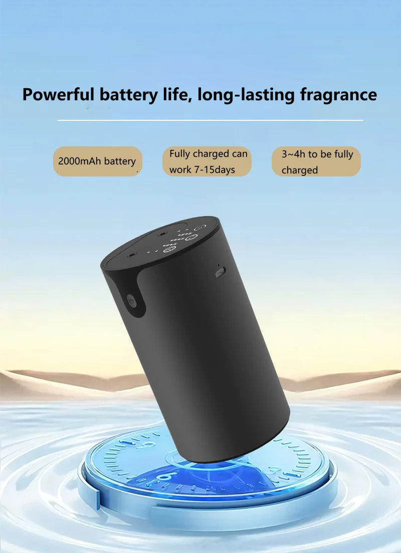 Portable Double Nozzle Essential Oil Diffuser USB Powered Waterless Aromatherapy Humidifier with 7 Colors LED Light Air Scent Pe
