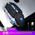 T-WOLF Thunderwolf Q15 Rechargeable Wireless Mouse RGB Glow Game Office Silent Laptop 2.4g Rechargeable Wireless Mouse