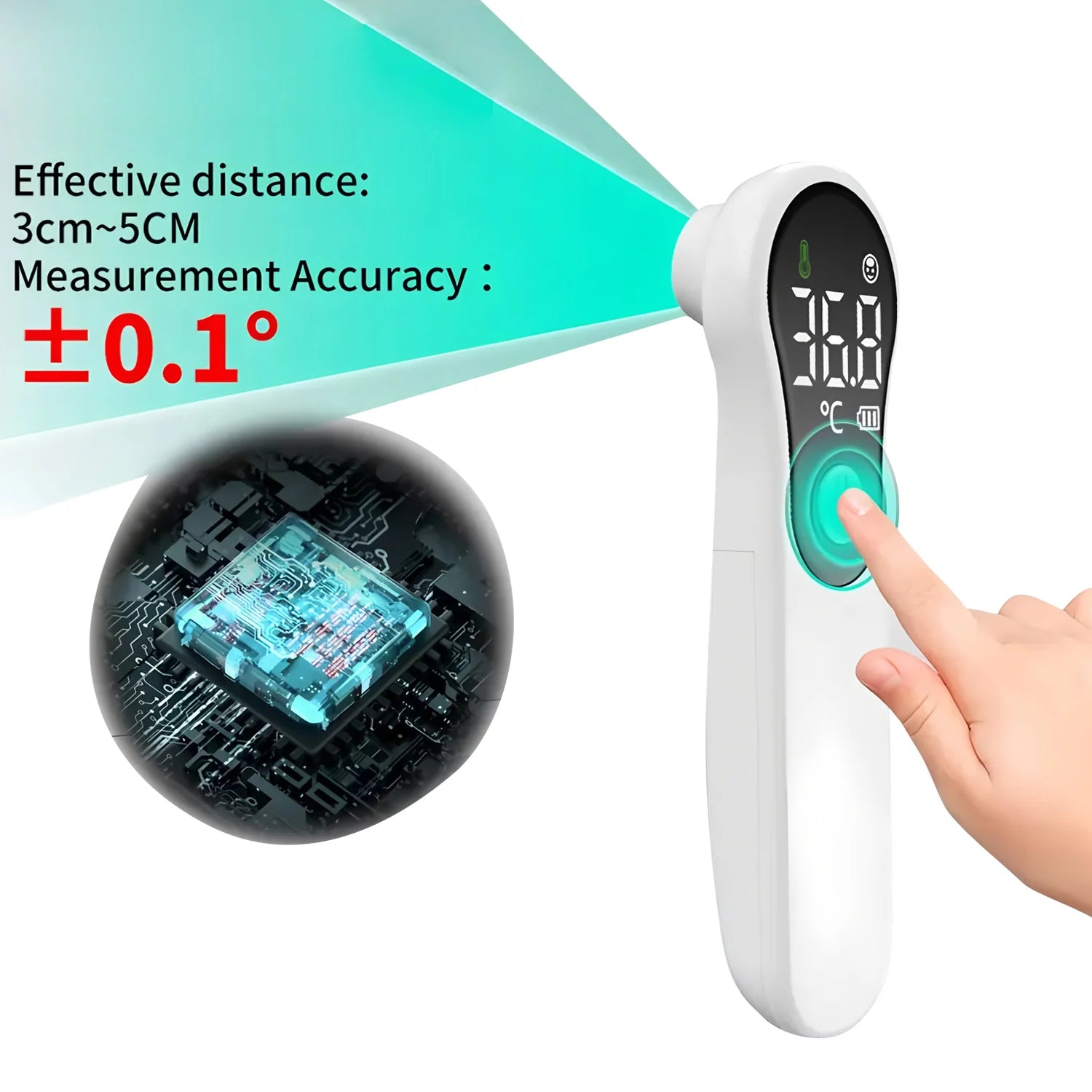 Digital Infrared Fever Thermometer Medical Household Infant Adult Forehead Non-contact Body Temperature Ear Thermometer