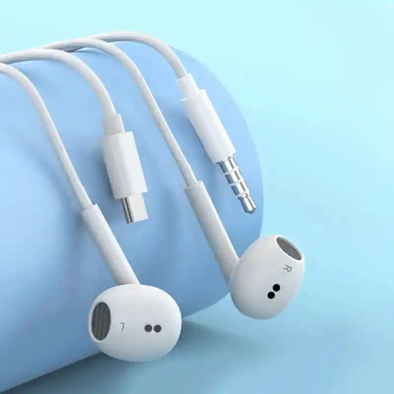 USB C Wired Earphones for Android - 3 Pack Noise Isolating Headset Tidesmit