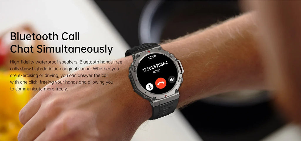 Military 2025 Smartwatch Men,1.43" AMOLED 5ATM Waterproof 170+ Sport Modes Smart Watch Built-in GPS BT Call for Xiaomi Samsung