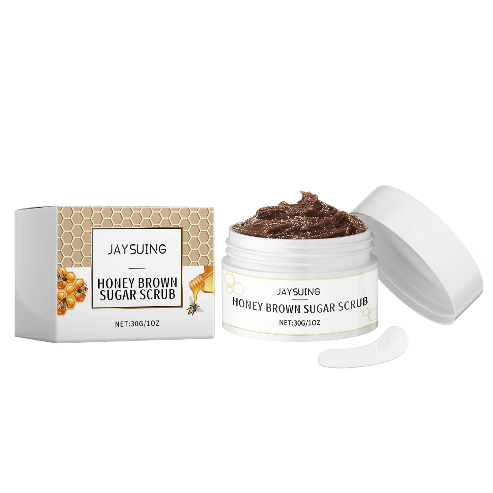 Honey Brown Sugar Scrub: Exfoliating Cream for Refined Pores (30g) Scrubs Treatments Tidesmit