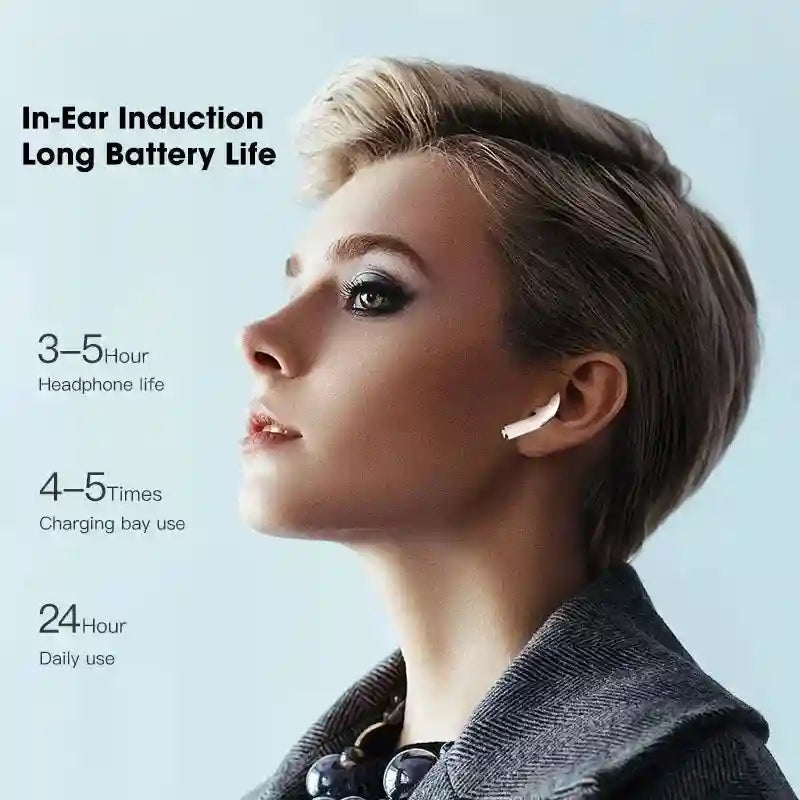Wireless Earbuds with Mic – Long Battery Bass Sport Headphones Tidesmit