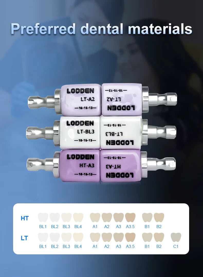 Tidesmit 10PCS Lithium Disilicate C14 Dental Ceramic Blocks for CAD CAM Sirona Cerec Veneer Restoration