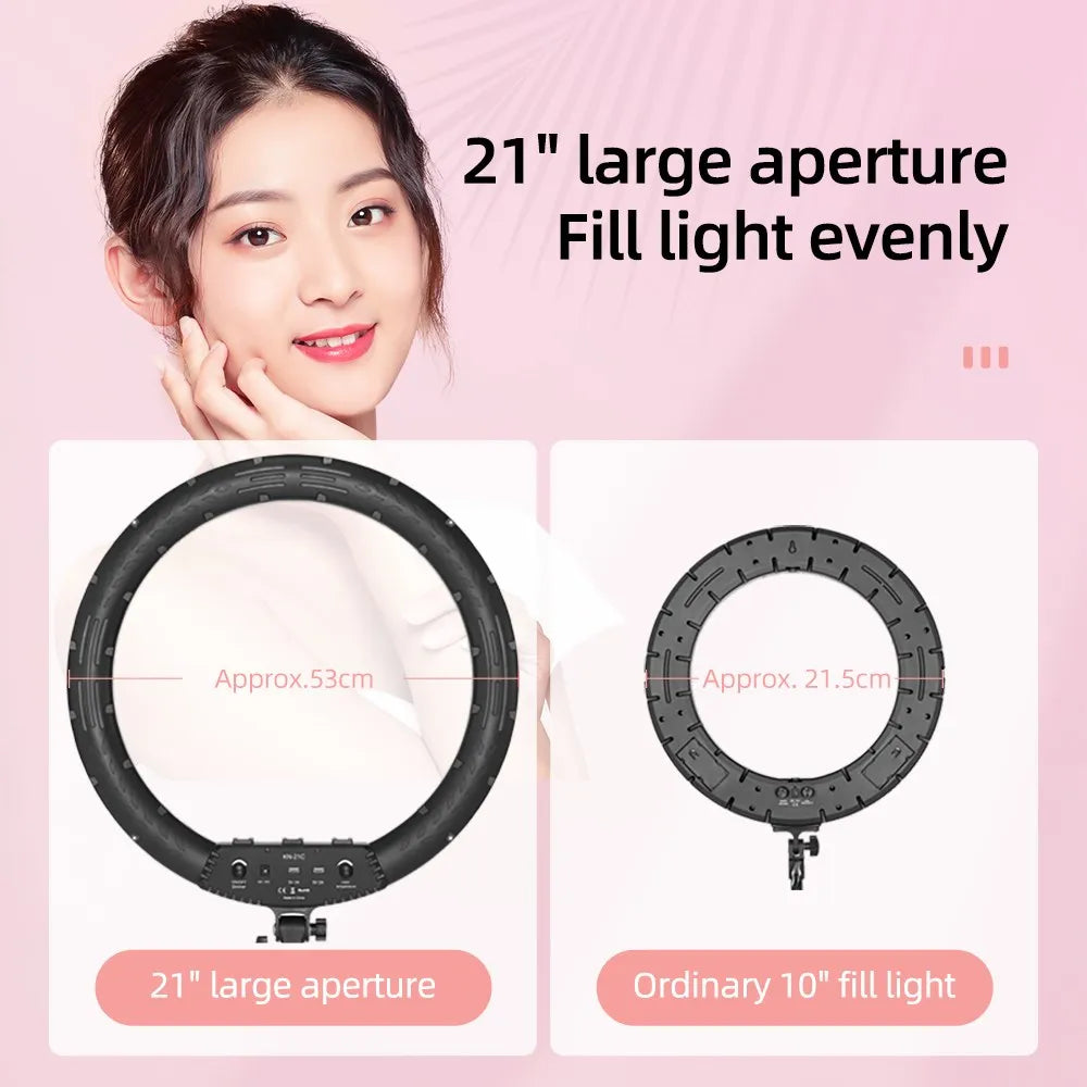 18 Inch LED Ring Light with Remote - Bi-Color Content Creation Kit Tidesmit