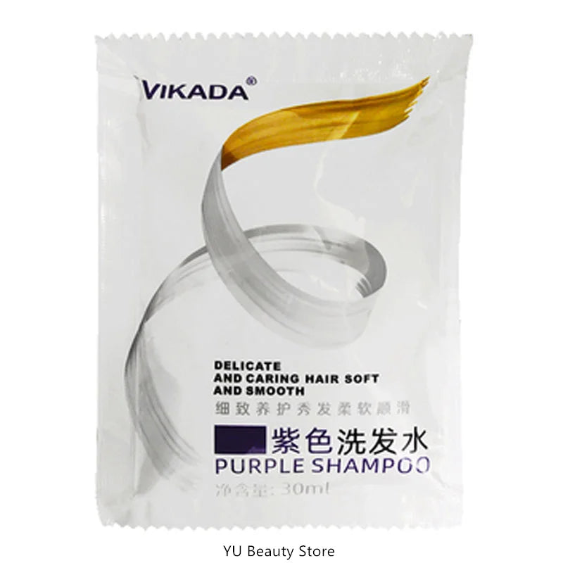 Professional Remove Yellow Shampoo Bleached Hair Anti-Yellow Lock-Color Shampoo Silver White Gray Smooth Shine Fluffy Hair Care