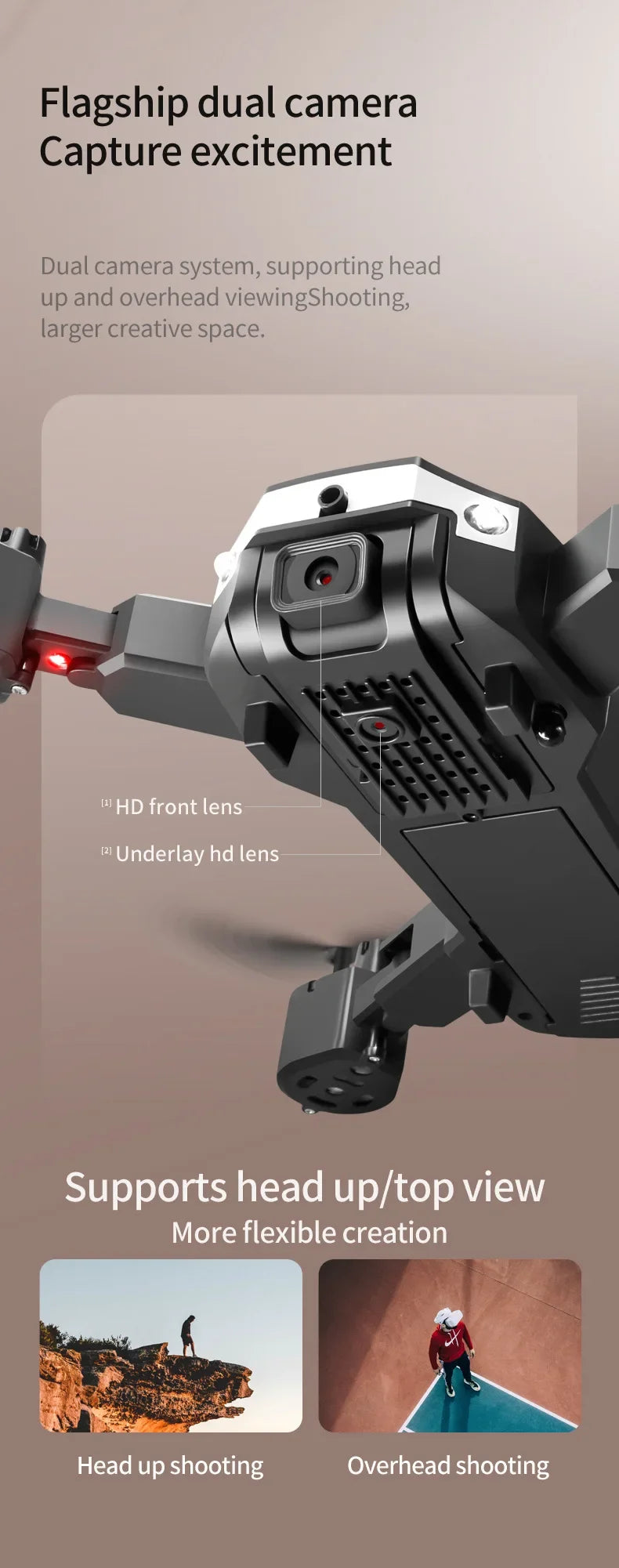 GPS Drone with 8K Dual Camera & Obstacle Avoidance - Foldable Design Tidesmit