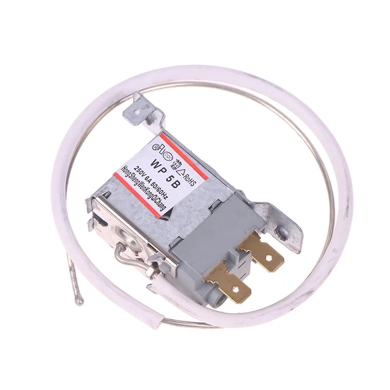 WP5B 2Pin Refrigerator Refrigeration Thermostat AC 250V 6A 50/60Hz Refrigerator Accessories 50cm Metal Cord