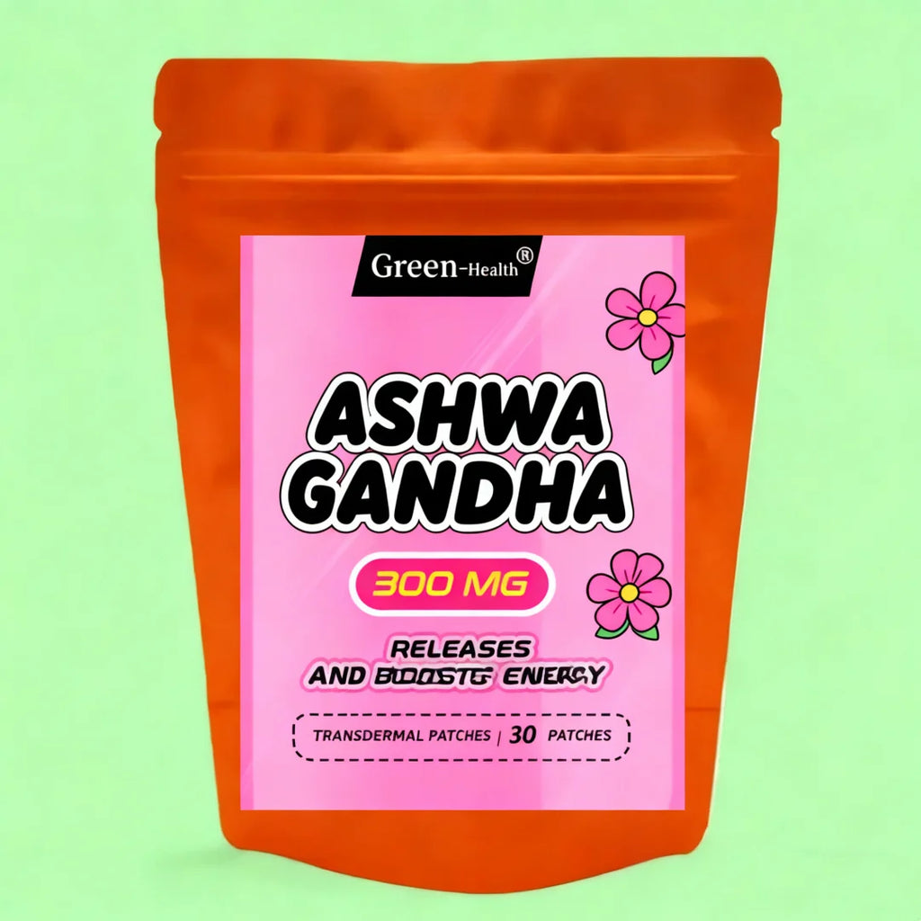 Ashwagandha Transdermal Patches – Mood, Stress Relief, Energy & Focus Support, 30 Patches One Month Supply