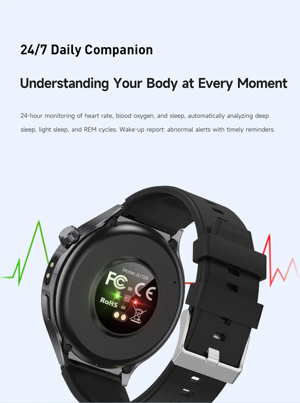 LIGE New 1000mAh Battery Smart Watch Health Monitor Bluetooth Call LED Flashlight Sports Tracker Smart Bracelet For Android ios