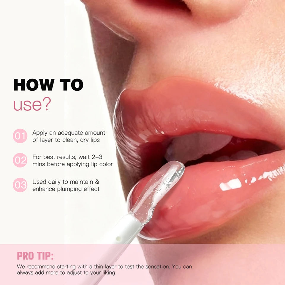 Lip Plumper Gloss – Hydrating Volumizing Oil for Fuller Looking Lips Lip Care Tidesmit