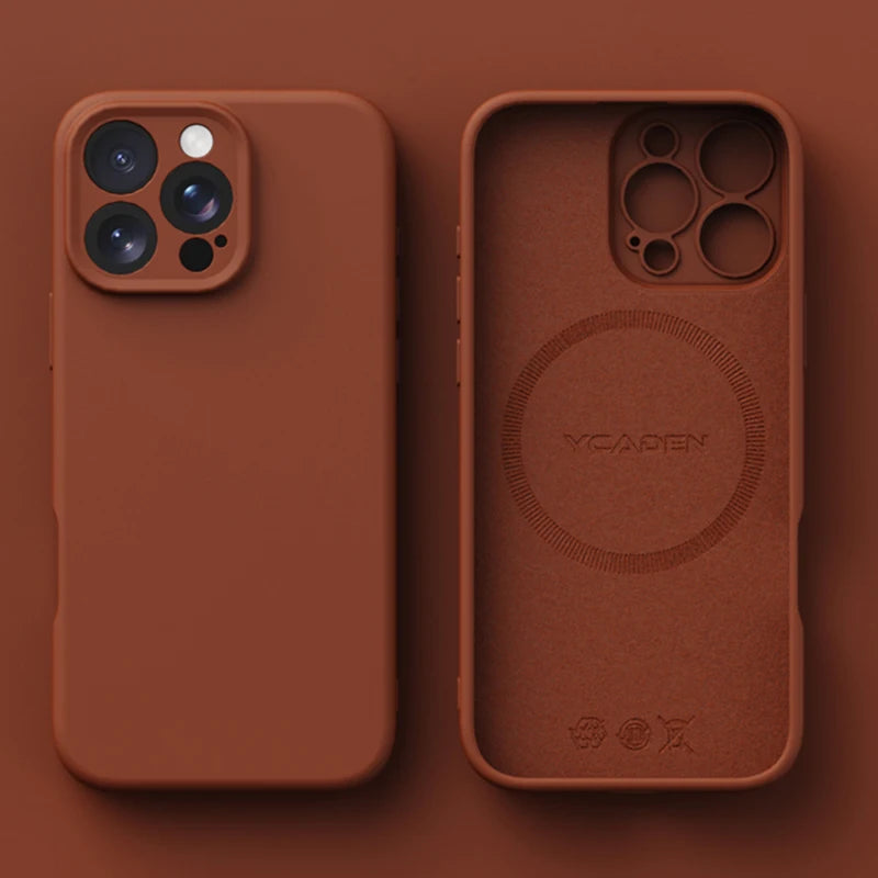 Magnetic iPhone 16 Case | Liquid Silicone Shock-Absorbing Cover Tidesmit