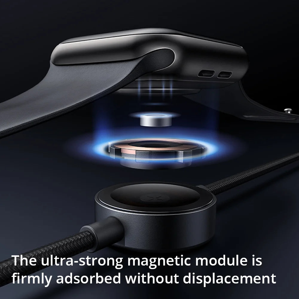 2-in-1 Fast Wireless Charger for iPhone 15 and 16 - 1.2m Black Tidesmit