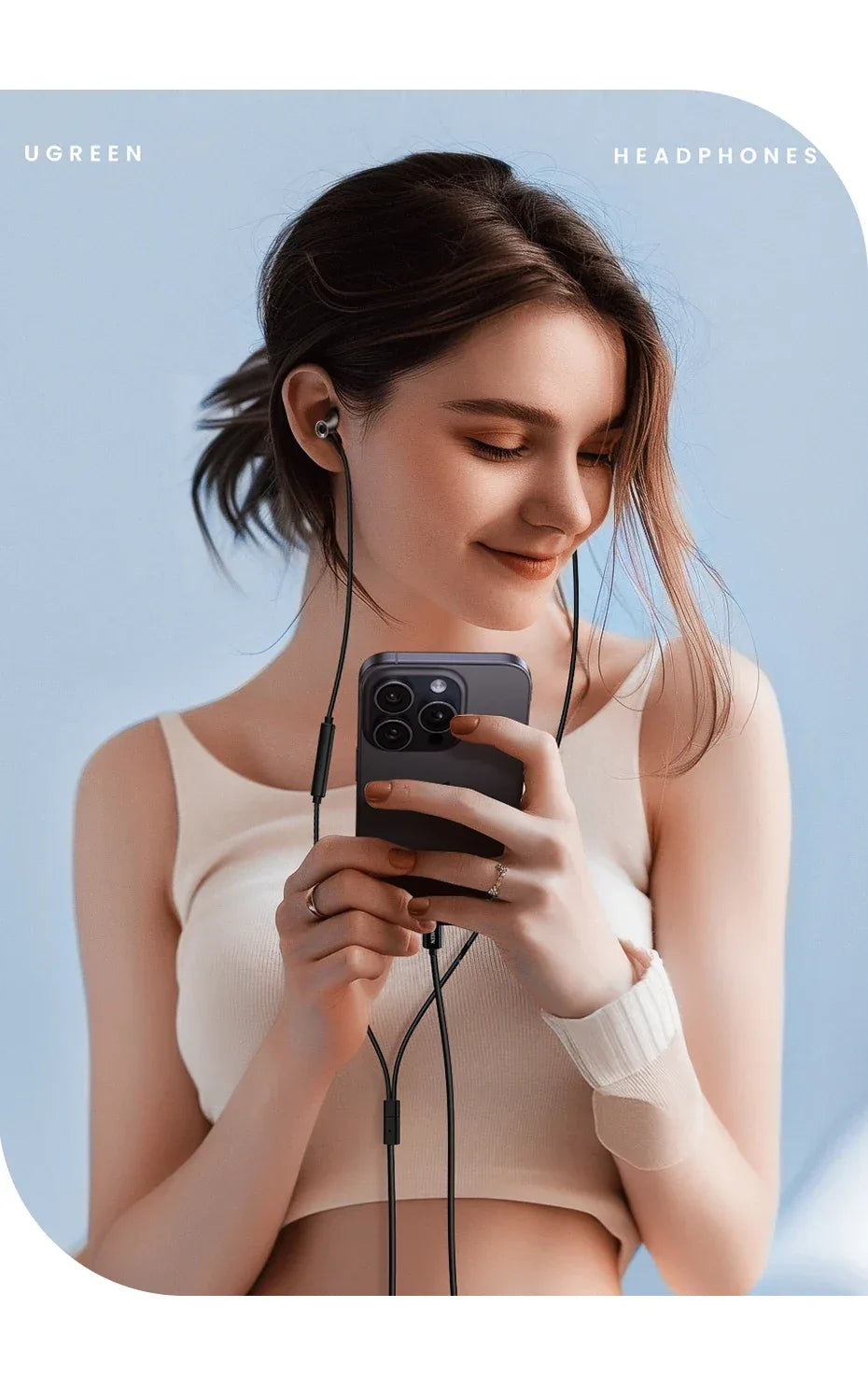 USB-C Wired Earbuds with HiFi Microphone – Tidesmit Stereo Audio Tidesmit