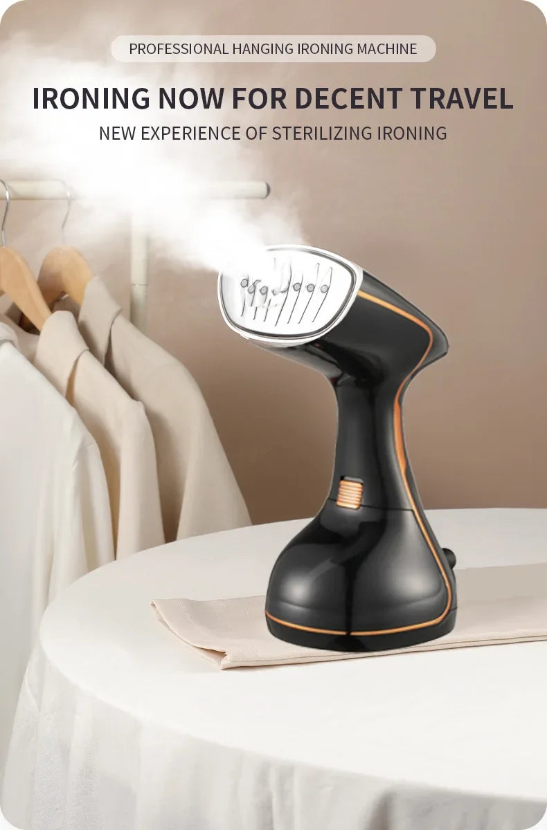 Tidesmit portable handheld garment steamer for clothes featuring quick heat technology for home and travel use