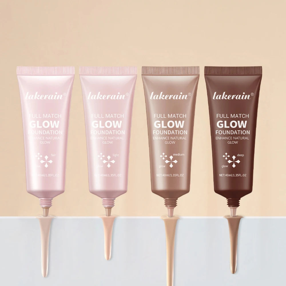 Tidesmit Glowing Foundation liquid texture close-up for natural radiant moisturizing face makeup base