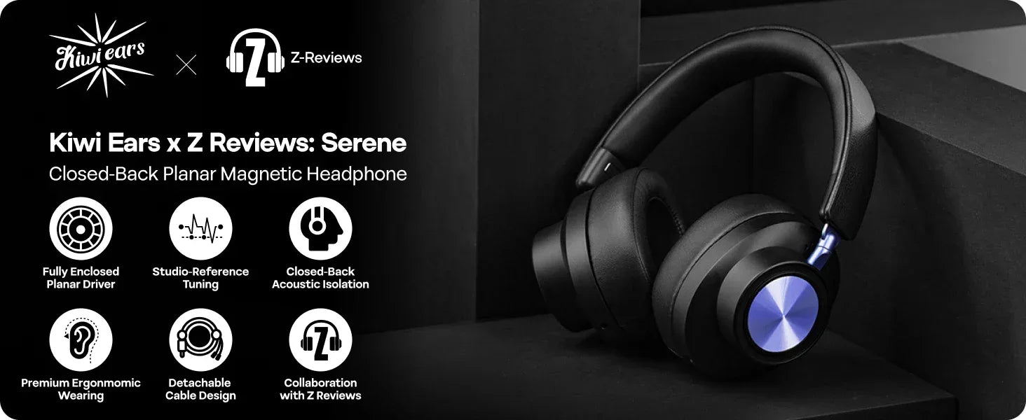 Planar Magnetic Headphones | Wired Hi-Res Audio Tidesmit Model-01 Tidesmit