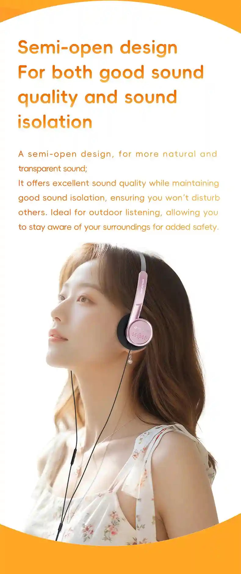 Wired On-Ear Headphones with Mic and 40mm Drivers - Tidesmit Tidesmit