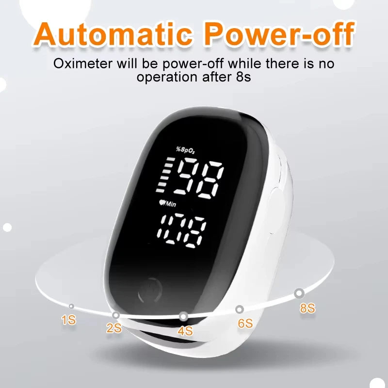 Portable Fingertip Oximeter Heart Rate Meter Pulse Blood Oxygen Saturation OLED Screen Digital Tube Practical Monitor