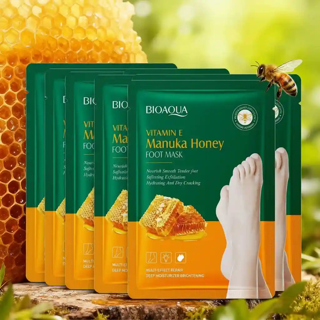 Vitamin E Foot Mask with Manuka Honey for Salon-Quality Soft Skin Scrubs Treatments Tidesmit