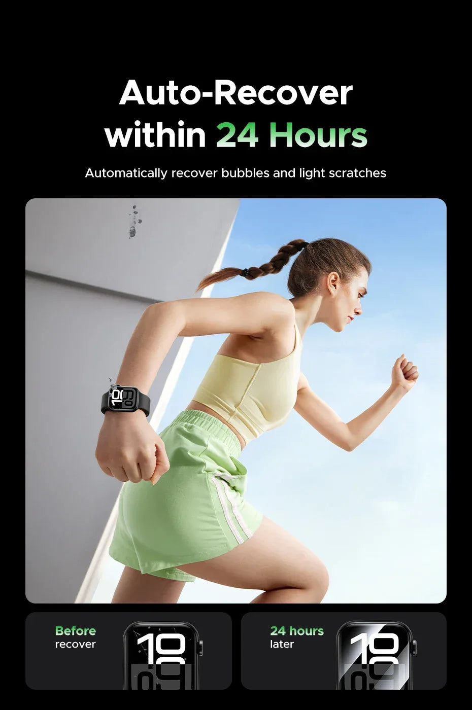 Apple Watch Screen Protector 2-Pack - Full Coverage HD Clear Film Tidesmit