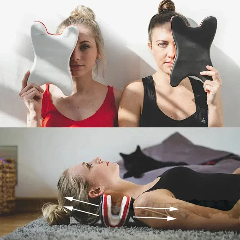 Neck and Shoulder Relaxer - Cervical Spine Pain Relief Massage Pillow Relaxation Treatment Tidesmit