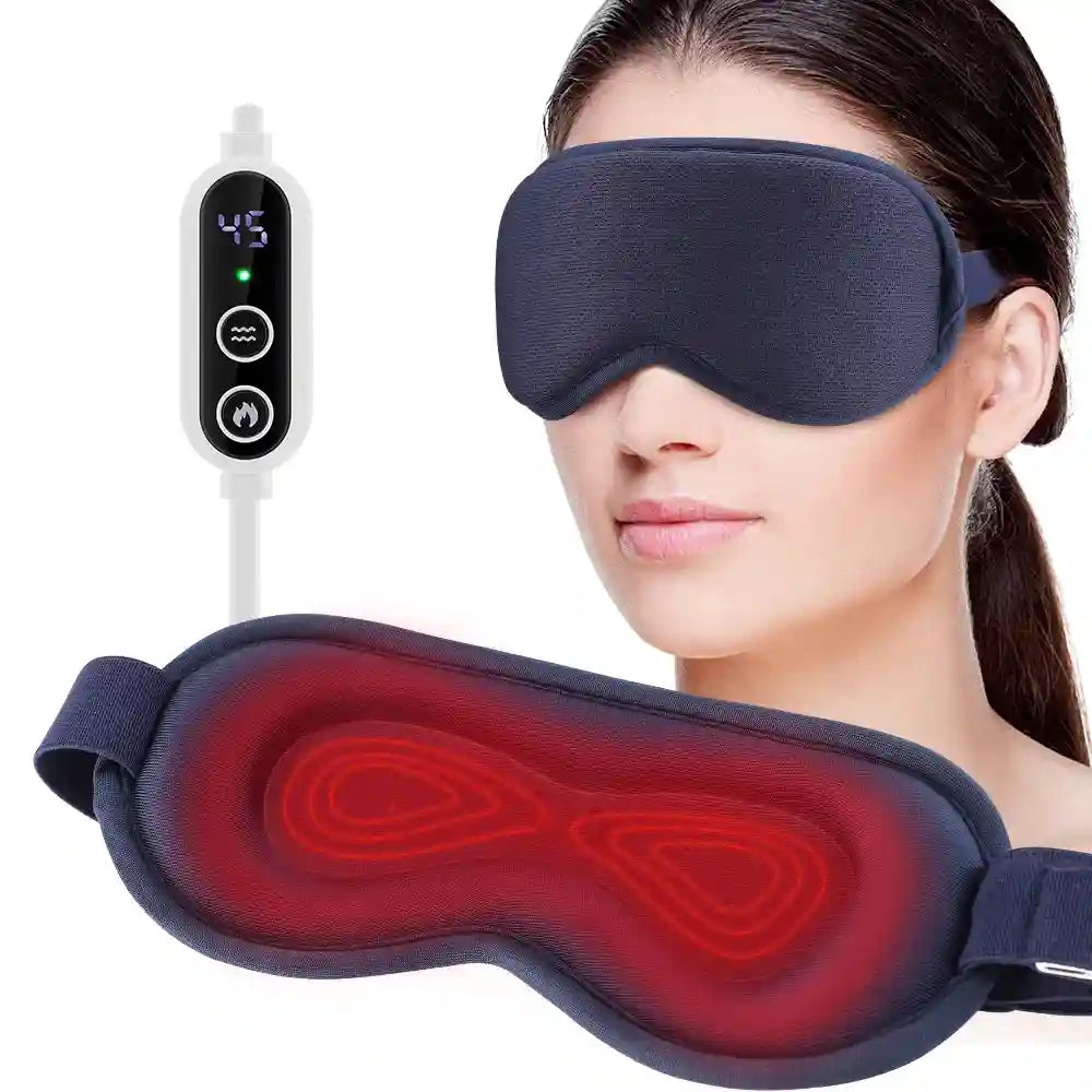 Electric Eye Massager with Heat - Portable Stress Relief Device Blue Relaxation Treatment Tidesmit