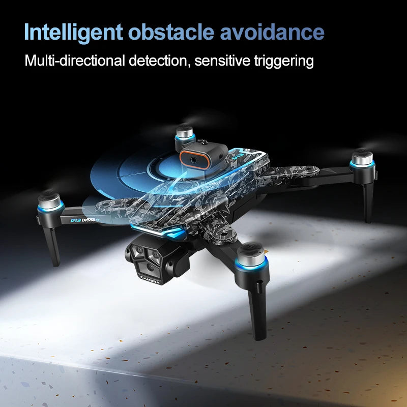4K RC Camera Drone - D13 Foldable GPS Quadcopter with Obstacle Avoidance Tidesmit