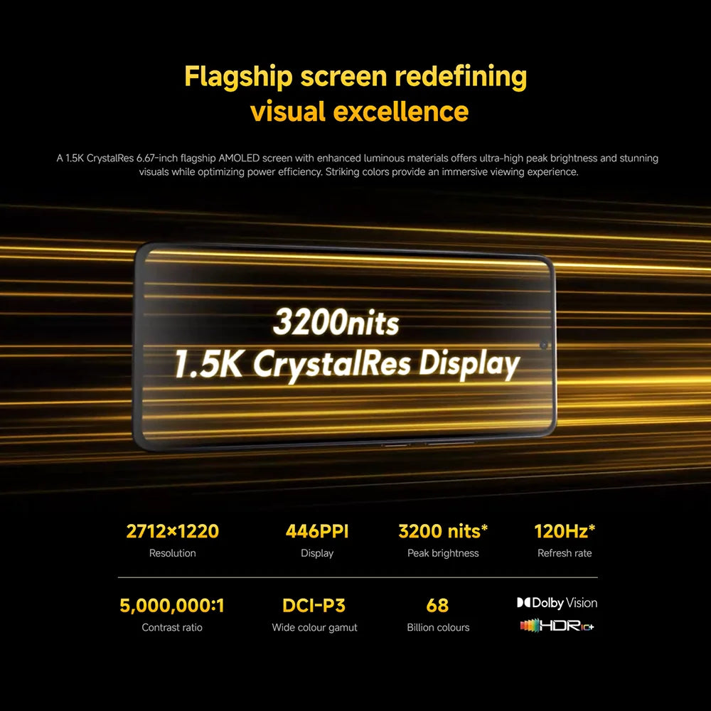 POCO X7 Pro 5G Smartphone, 256GB, 120Hz AMOLED Display, 90W Charge AE Tidesmit