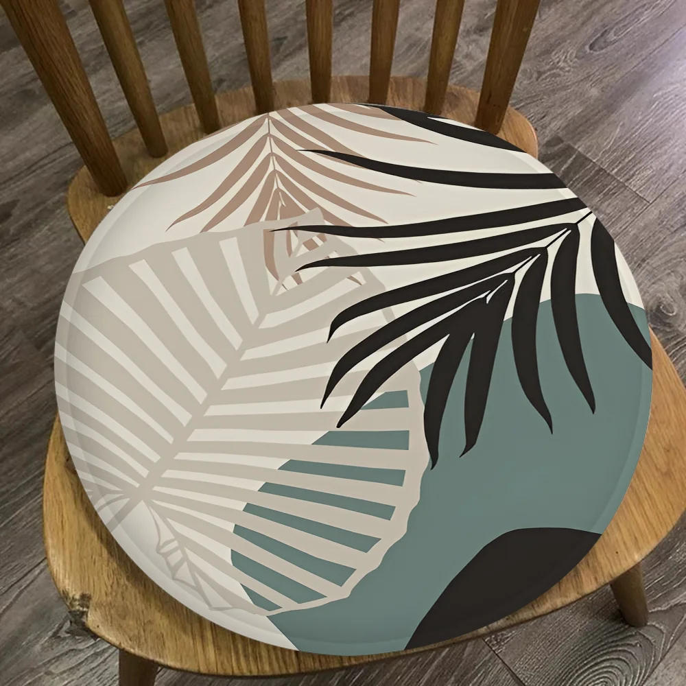 Palm Tree Leaves Art Chair Cushion Soft Office Car Seat Comfort Breathable 45x45cm Sofa Decor Tatami