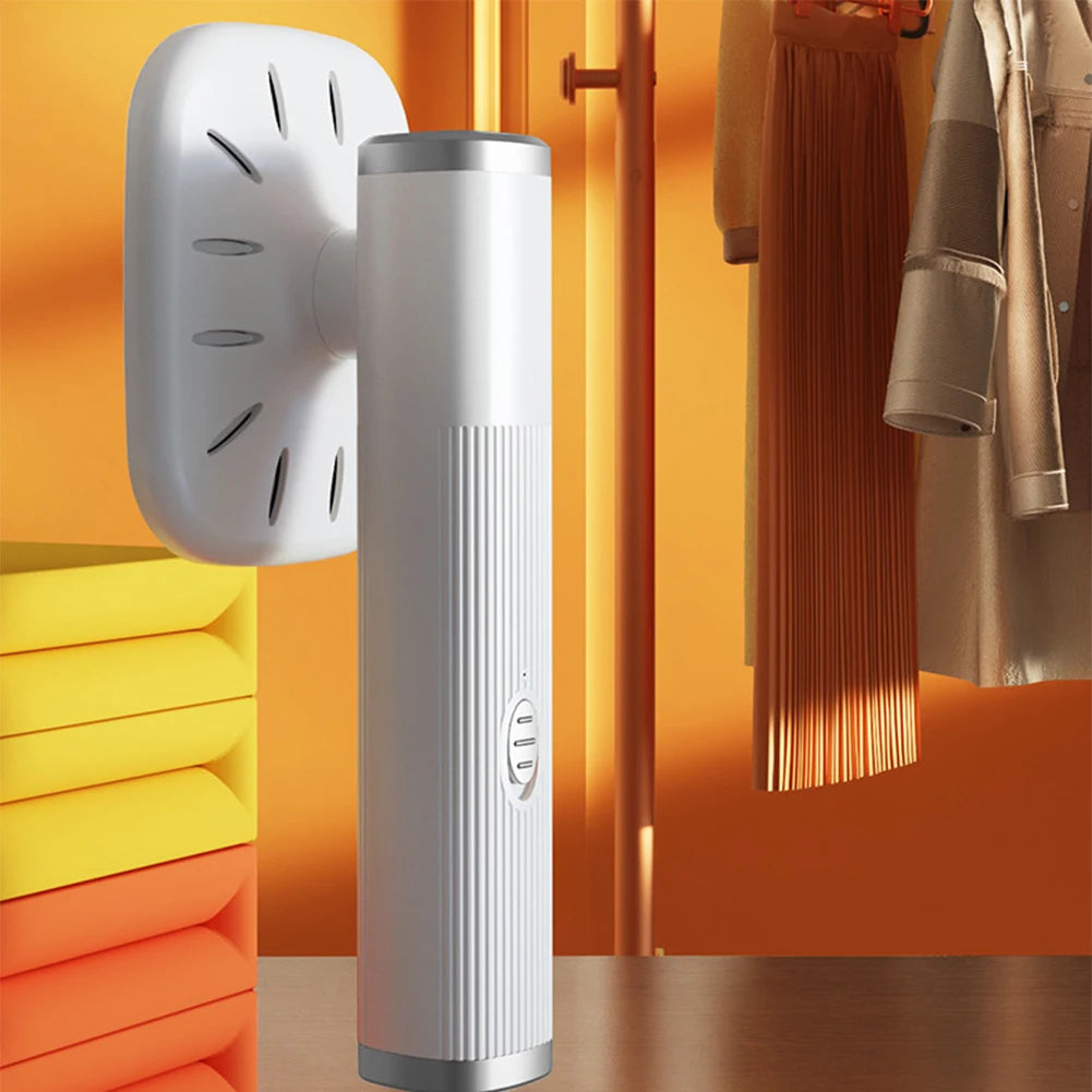 Tidesmit handheld garment steamer showing 360 degree iron head design for portable USB fabric clothing maintenance