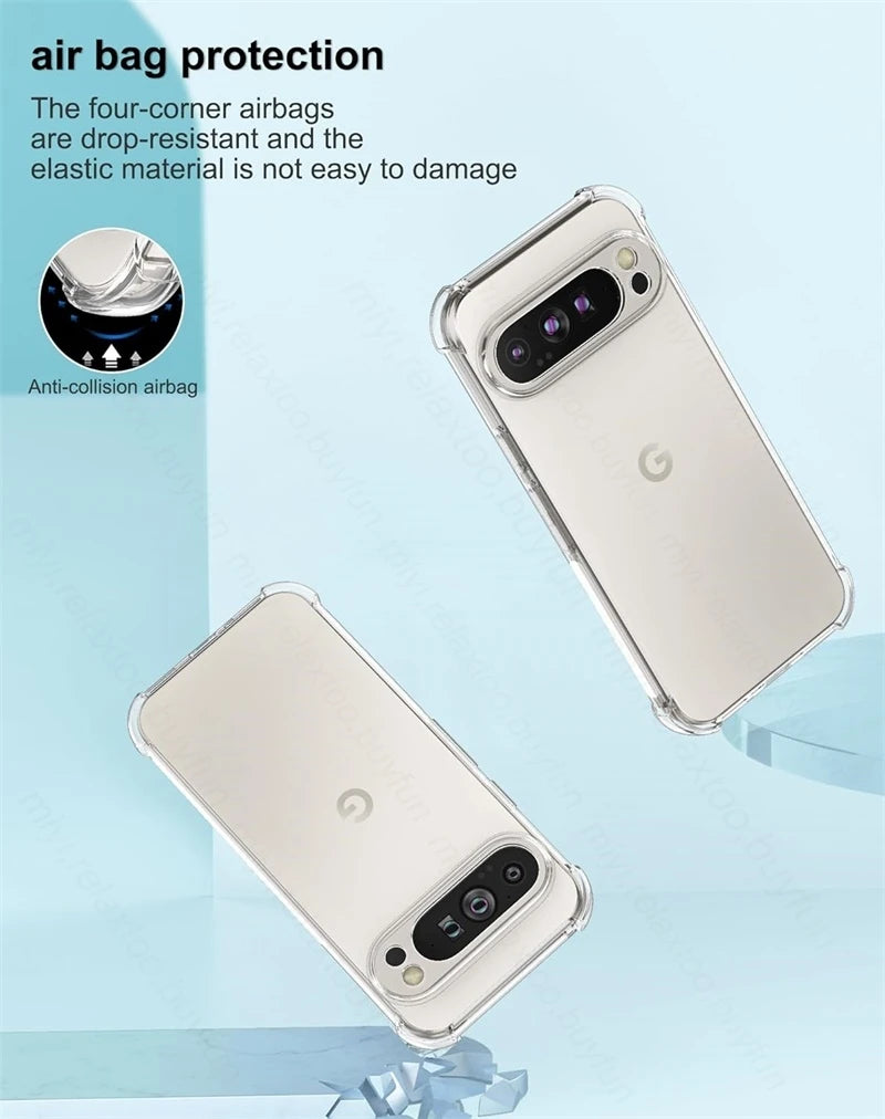 Google Pixel 9 Pro Slim Case | Shock-Absorbing TPU Transparent Cover Tidesmit